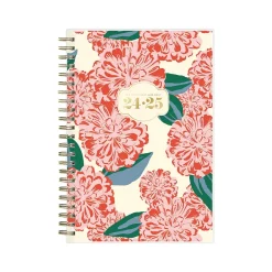 Academic Planners|Blue Sky 2024-2025 The House That Lars Built Gloria's Zinnias 5" x 8" Academic Weekly & Monthly Planner, Plastic Cover