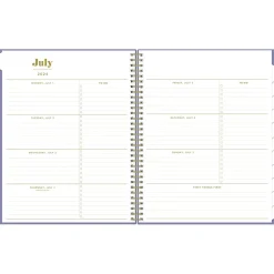 Academic Planners|Blue Sky 2024-2025 The House That Lars Built Mystic Violet 8.5" x 11" Academic Weekly & Monthly Planner, Plastic Cover