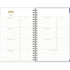 Academic Planners|Blue Sky 2024-2025 The House That Lars Built Blue Stripe 8.5" x 11" Academic Weekly & Monthly Planner, White/Blue (145921)