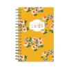 Academic Planners|Blue Sky 2024-2025 The House That Lars Built Yellow Floral 3.63" x 6.13" Academic Weekly & Monthly Planner, Plastic Cover