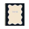 Academic Planners|Blue Sky 2024-2025 The House That Lars Built Wavy Black Frame 8" x 10" Academic Monthly Planner, Plastic Cover, Black/Beige