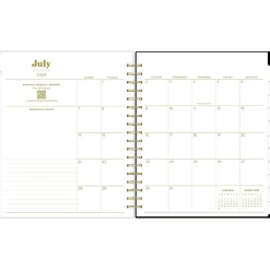 Academic Planners|Blue Sky 2024-2025 The House That Lars Built Wavy Black Frame 8" x 10" Academic Monthly Planner, Plastic Cover, Black/Beige
