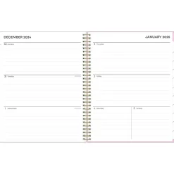 2025 Planners|Blue Sky 2025 Wednesday Stripe 8.5" x 11" Weekly & Monthly Planner, Plastic Cover, Purple/White (147943)
