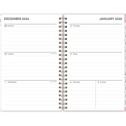 2025 Planners|Blue Sky 2025 Wednesday Stripe 5" x 8" Weekly & Monthly Planner, Plastic Cover, Purple/White (147944)