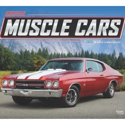 2025 Calendars|BrownTrout 2025 American Muscle Cars 7" x 12" Monthly Deluxe Wall Calendar (9781975479398)