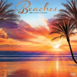 2025 Calendars|BrownTrout 2025 Beaches 12" x 12" Monthly Square Wall Calendar (9781975476601)