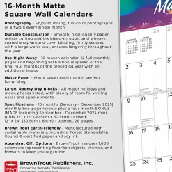 2025 Calendars|BrownTrout 2025 Big & Bright Large Print 12