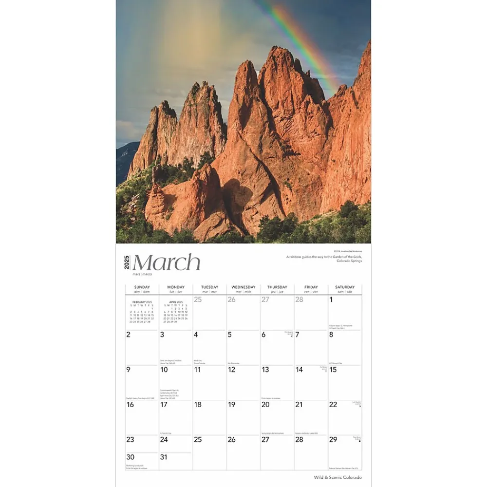 2025 Calendars|BrownTrout 2025 Colorado Wild & Scenic 12" x 24" Monthly Square Wall Calendar (9781975474713)