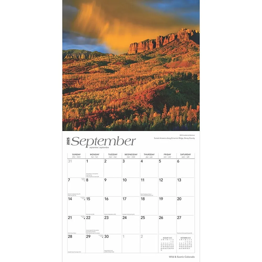 2025 Calendars|BrownTrout 2025 Colorado Wild & Scenic 12" x 24" Monthly Square Wall Calendar (9781975474713)