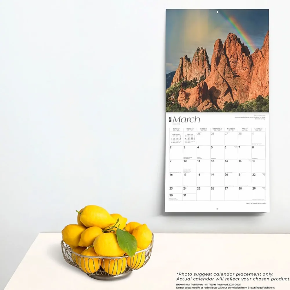 2025 Calendars|BrownTrout 2025 Colorado Wild & Scenic 12" x 24" Monthly Square Wall Calendar (9781975474713)