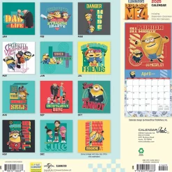 2025 Calendars|BrownTrout 2025 Despicable Me 12" x 24" Monthly Square Wall Calendar, (9781645916833)