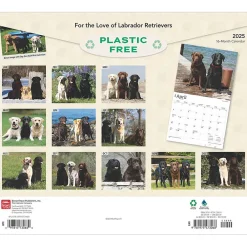 2025 Calendars|BrownTrout 2025 For the Love of Labrador Retrievers 14" x 24" Monthly Deluxe Wall Calendar, (9781975473068)