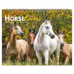 2025 Calendars|BrownTrout 2025 Horse Lovers 7.5" x 6" Monthly Desk Calendar (9781975478476)