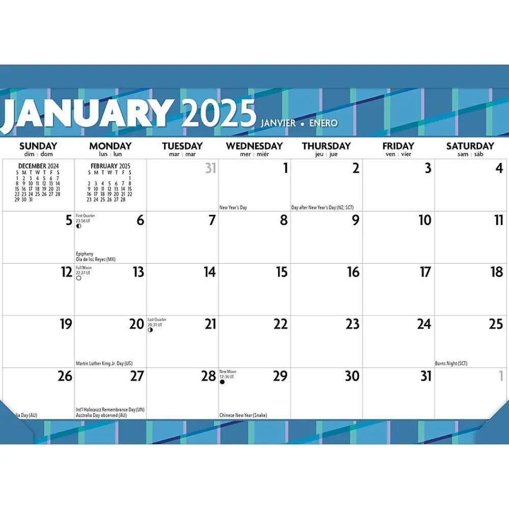 2025 Calendars|BrownTrout 2025 Large Print 17" x 12" Monthly Desk Pad Calendar (9781975480608)