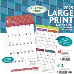 2025 Calendars|BrownTrout 2025 Large Print 12" x 24" Monthly Square Wall Calendar, (9781975478391)