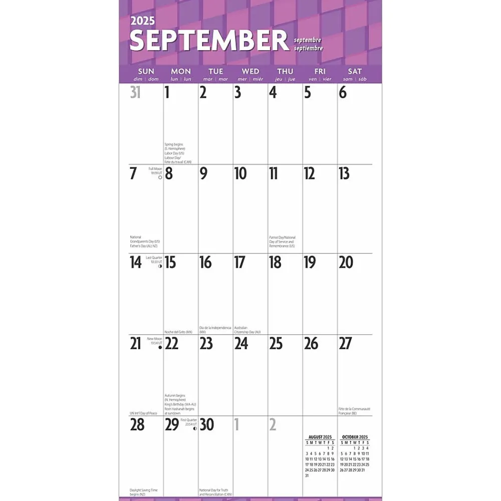 2025 Calendars|BrownTrout 2025 Large Print 12" x 24" Monthly Square Wall Calendar, (9781975478391)