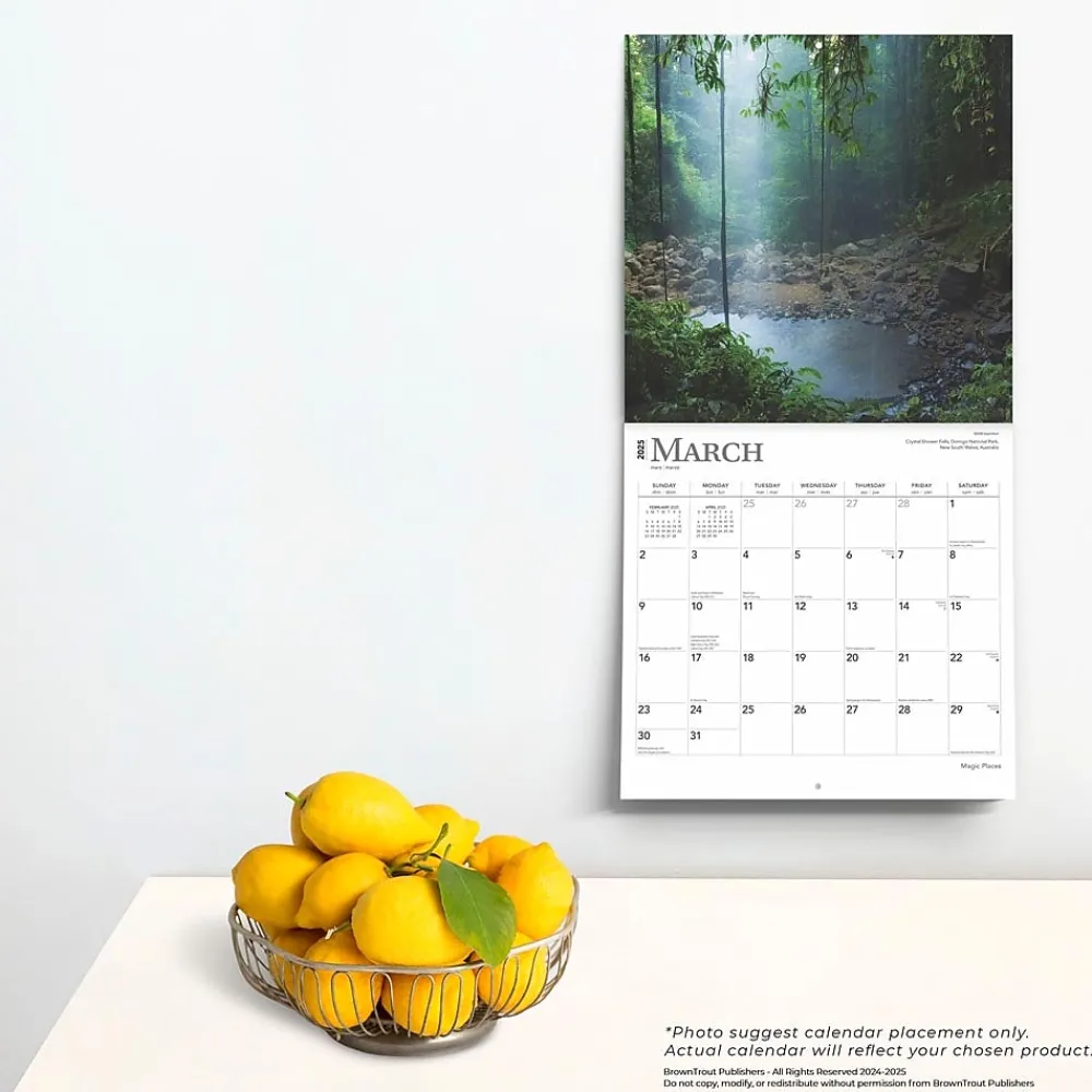 2025 Calendars|BrownTrout 2025 Magic Places 12" x 12" Monthly Square Wall Calendar (9781975475130)