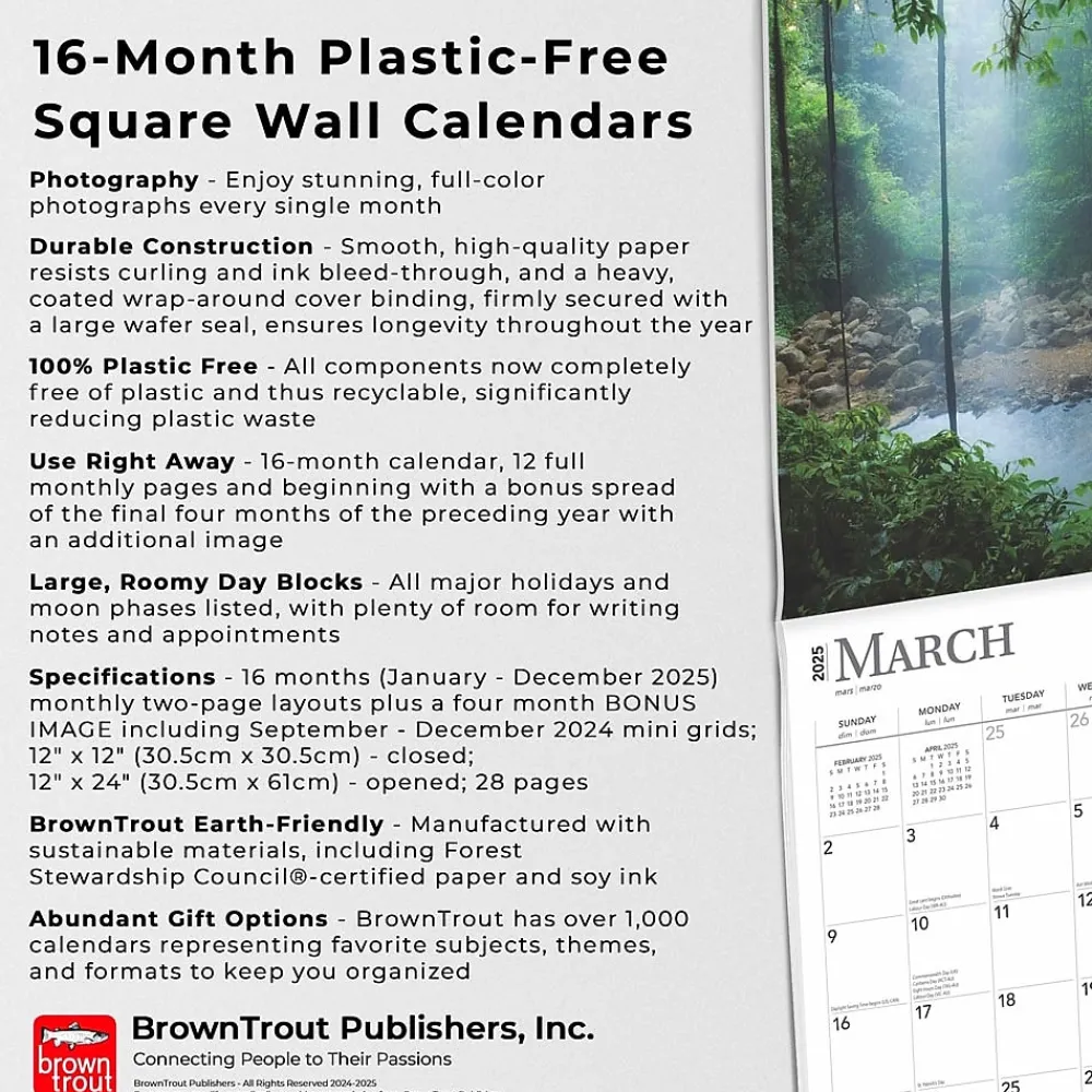 2025 Calendars|BrownTrout 2025 Magic Places 12" x 12" Monthly Square Wall Calendar (9781975475130)