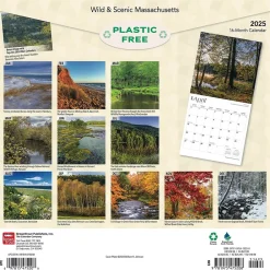 2025 Calendars|BrownTrout 2025 Massachusetts Wild & Scenic 12" x 12" Monthly Square Wall Calendar (9781975475208)