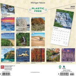 2025 Calendars|BrownTrout 2025 Michigan Nature 12" x 12" Monthly Square Wall Calendar (9781975475260)