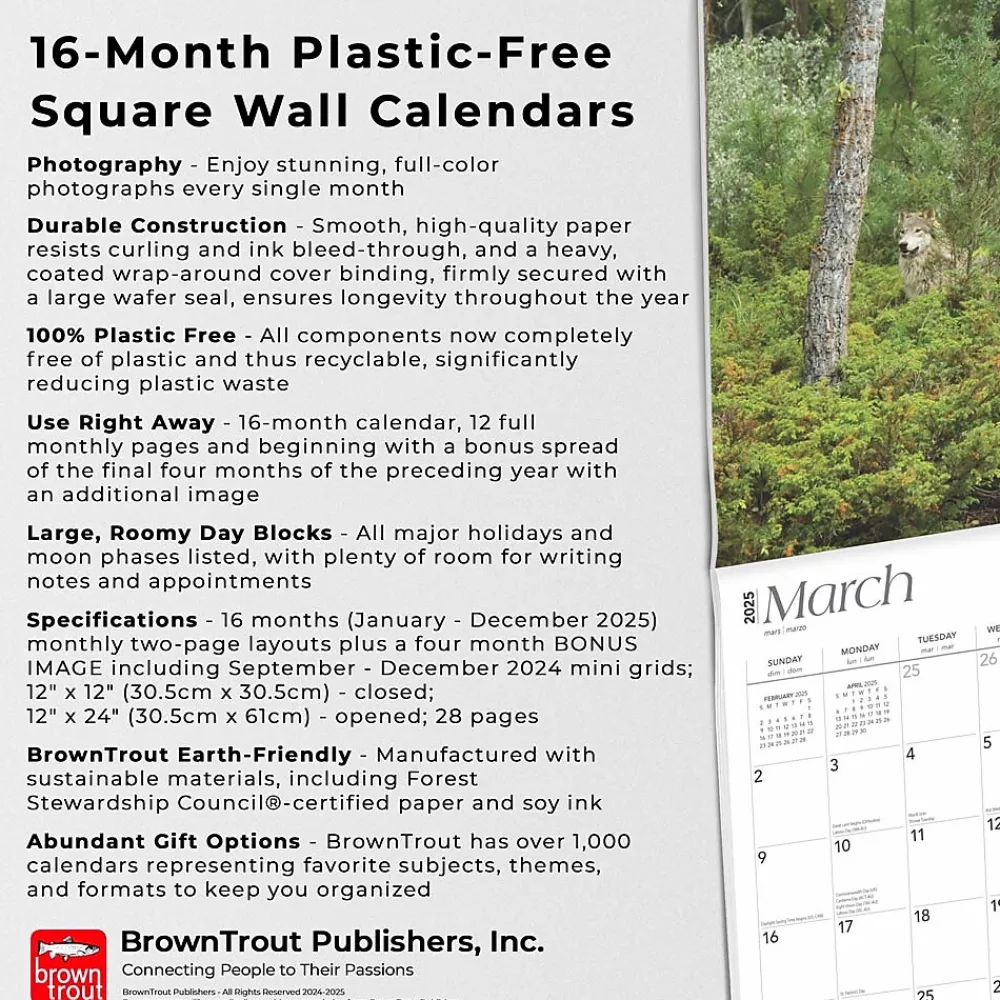 2025 Calendars|BrownTrout 2025 Montana Wild & Scenic 12" x 12" Monthly Wall Calendar (9781975475314)