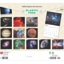 2025 Calendars|BrownTrout 2025 NASA Explore the Universe 7" x 12" Monthly Deluxe Wall Calendar (9781975473105)