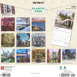 2025 Calendars|BrownTrout 2025 New York City 12" x 12" Monthly Square Wall Calendar (9781975477462)
