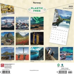 2025 Calendars|BrownTrout 2025 Norway 12" x 12" Monthly Wall Calendar (9781975476182)