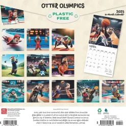 2025 Calendars|BrownTrout 2025 Otter Olympics 12" x 12" Monthly Wall Calendar (9781975482961)