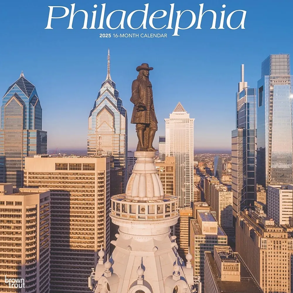 2025 Calendars|BrownTrout 2025 Philadelphia 12" x 12" Monthly Wall Calendar (9781975475536)