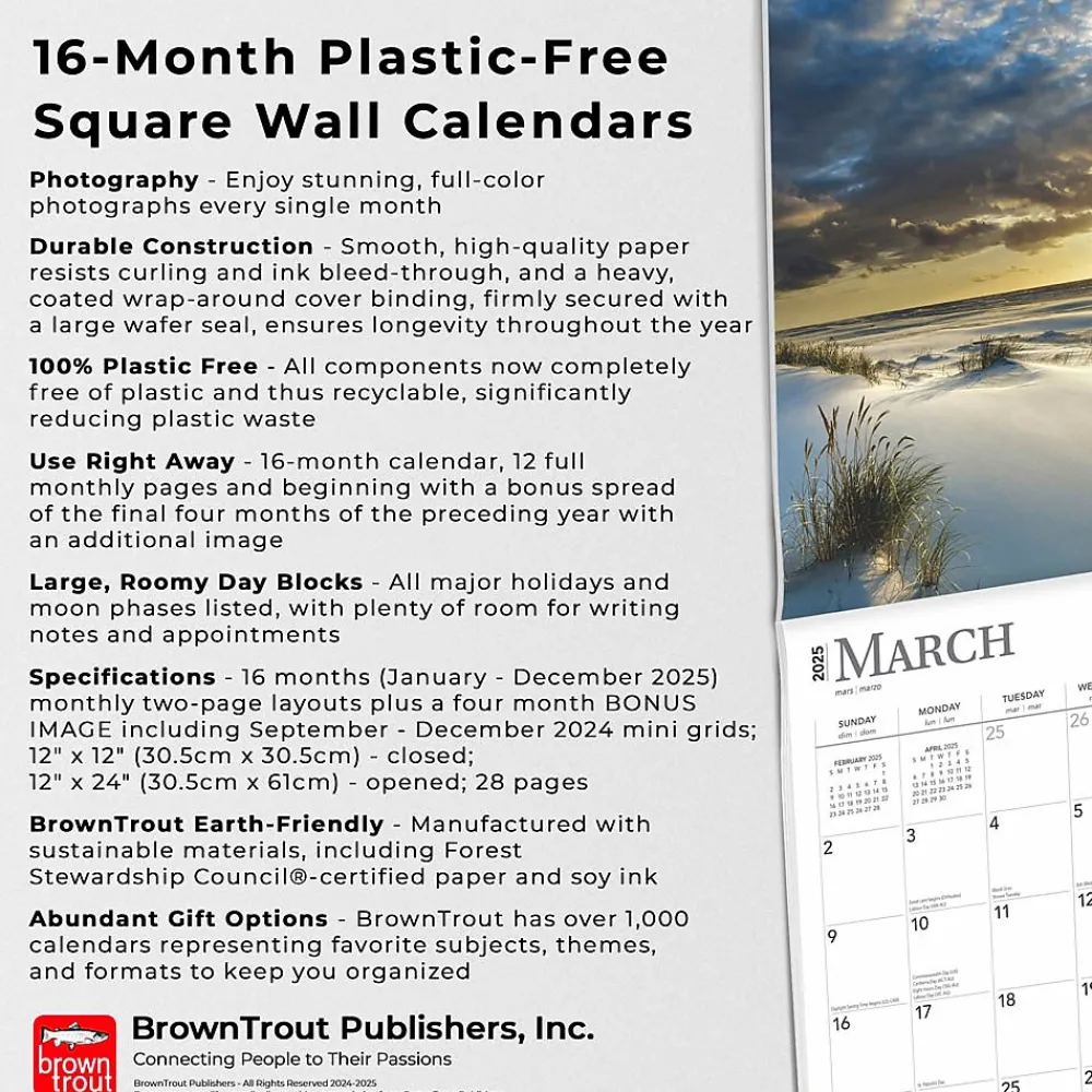 2025 Calendars|BrownTrout 2025 Poland 12" x 12" Monthly Wall Calendar (9781975480714)