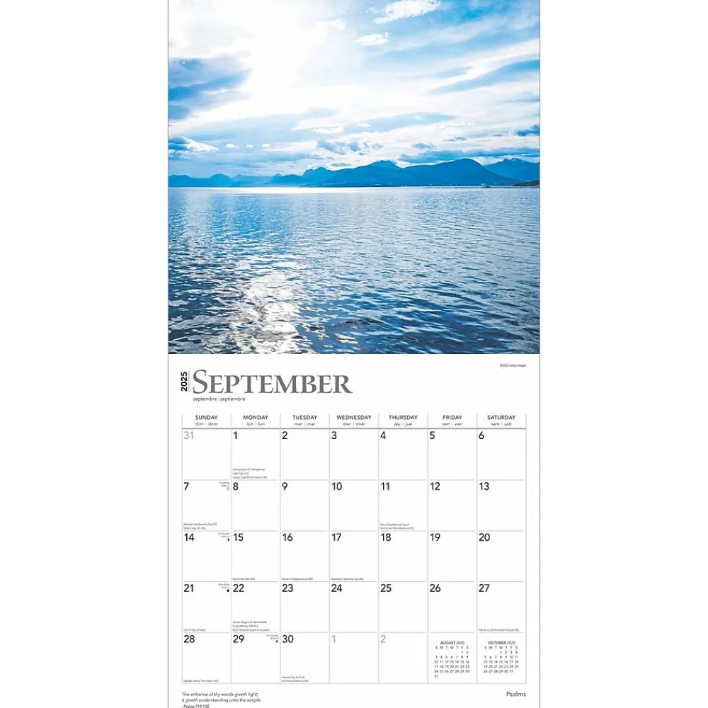 2025 Calendars|BrownTrout 2025 Psalms 12" x 12" Monthly Wall Calendar (9781975477554)