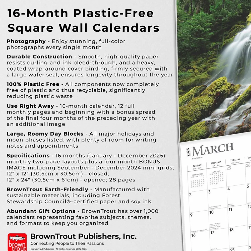 2025 Calendars|BrownTrout 2025 Psalms 12" x 12" Monthly Wall Calendar (9781975477554)