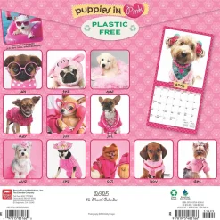 2025 Calendars|BrownTrout 2025 Puppies in Pink 12" x 12" Monthly Wall Calendar (9781975483166)