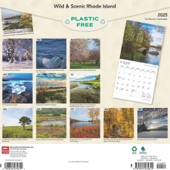 2025 Calendars|BrownTrout 2025 Rhode Island Wild & Scenic 12" x 24" Monthly Square Wall Calendar, (9781975475611)