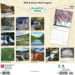 2025 Calendars|BrownTrout 2025 West Virginia Wild & Scenic 12" x 12" Monthly Wall Calendar (9781975475918)