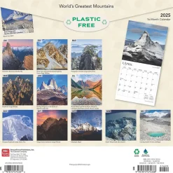2025 Calendars|BrownTrout 2025 World's Greatest Mountains 12" x 12" Monthly Square Wall Calendar (9781975475338)