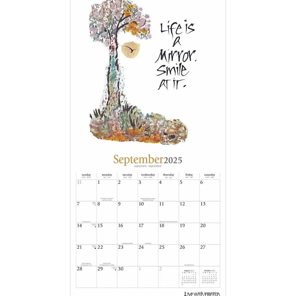 2025 Calendars|Brush Dance 2025 Live with Intention 12" x 12" Monthly Square Wall Calendar (9781975480011)