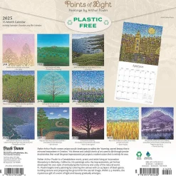 2025 Calendars|BrownTrout 2025 Brush Dance Points of Light 12" x 24" Monthly Square Wall Calendar, (9781975481230)