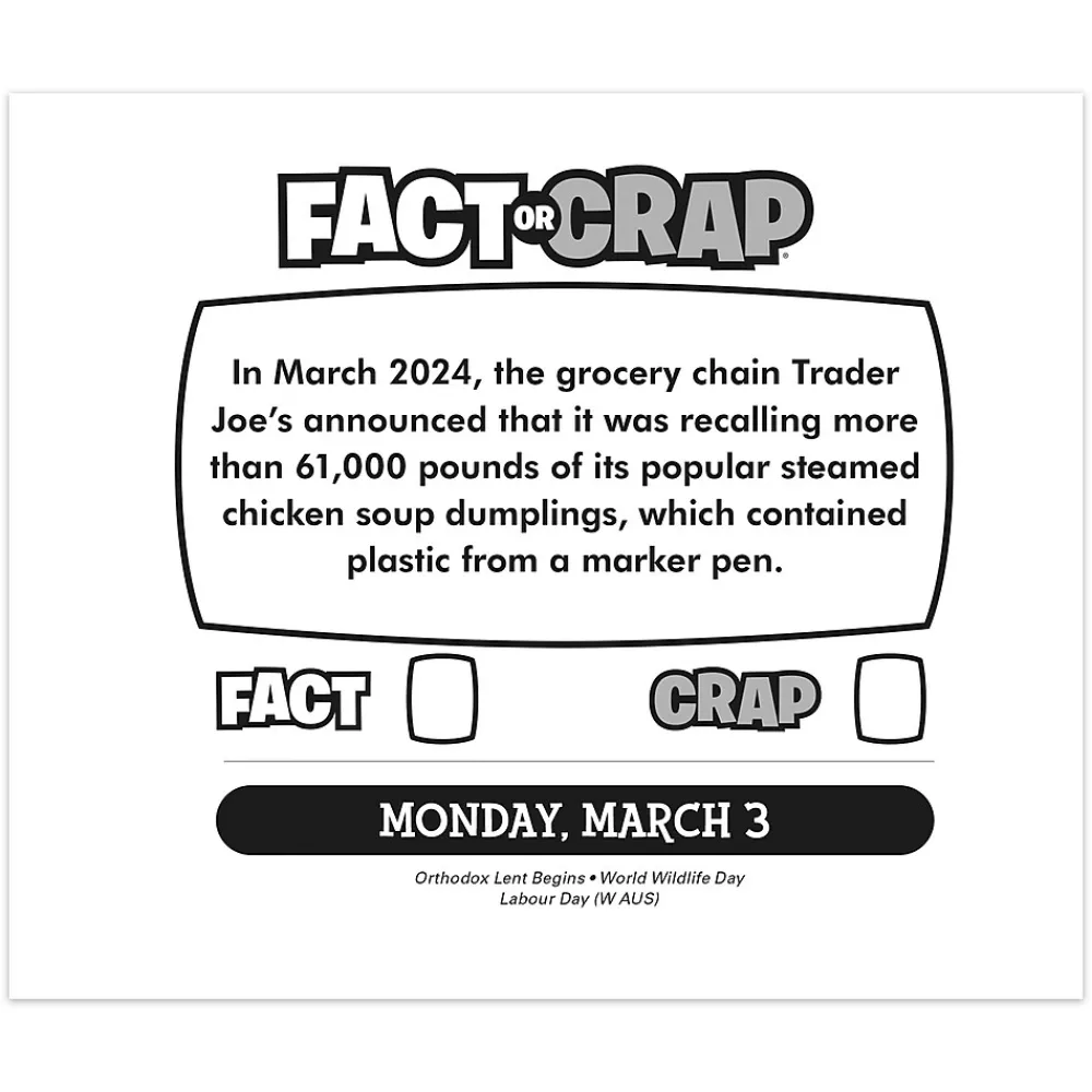 2025 Calendars|Cal Ink 2025 Fact or Crap 6" x 5" Day-to-Day Desktop Box Calendar (9781645915898)