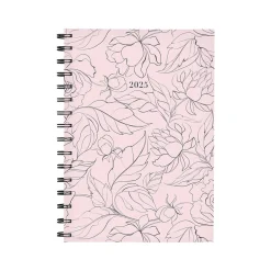2025 Planners|Cambridge 2025 Alicia 5.5" x 8.5" Weekly & Monthly Planner, Poly Cover, Pink/Black (1726-200-25)