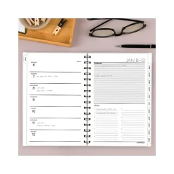 2025 Planners|Cambridge 2025 Alicia 5.5" x 8.5" Weekly & Monthly Planner, Poly Cover, Pink/Black (1726-200-25)