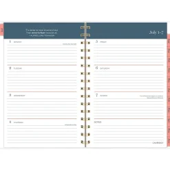 Academic Planners|Cambridge 2024-2025 Bridgette 5.5" x 8.5" Academic Weekly & Monthly Planner, Poly Cover, Multicolor (1712-200A-25)