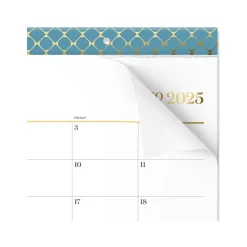 2025 Calendars|Cambridge 2025 WorkStyle 17.75" x 11" Monthly Desk Pad Calendar, Seaside Blue (1606-705-12-25)
