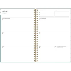 Academic Planners|Cambridge 2024-2025 WorkStyle Classic 5.5" x 8.5" Academic Weekly & Monthly Planner, Plastic Cover, Mellow Frost