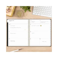 2025 Planners|Cambridge 2025 WorkStyle Classic 8.5" x 11" Weekly & Monthly Planner, Poly Cover, Black/Gold (1606-905-05-25)