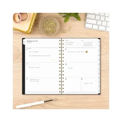 2025 Planners|Cambridge 2025 WorkStyle Classic 5.5" x 8.5" Weekly & Monthly Planner, Poly Cover, Black/Gold (1606-200-05-25)