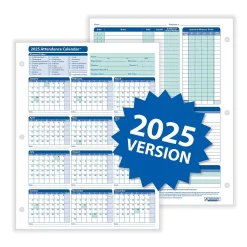 2025 Calendars|ComplyRight 2025 Attendance Tracker 36