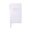 2025 Planners|Eccolo 2025 4.25" x 7.5" Weekly Planner, Faux Leather Cover, White/Yellow (AY25-401F)