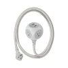 360 Electrical 6' Extension Cord, 3-Outlet, Titanium (360461-TI-4ES)